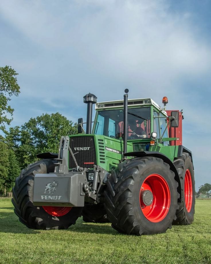 Heavy-duty tractor in a field